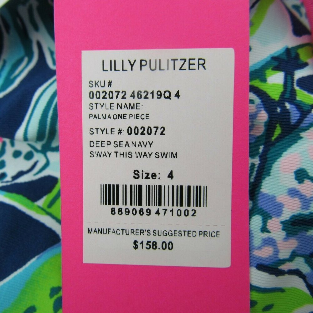 Lilly Pulitzer Palma Sway This Way Deep Sea Navy 4 - Picture 11 of 12
